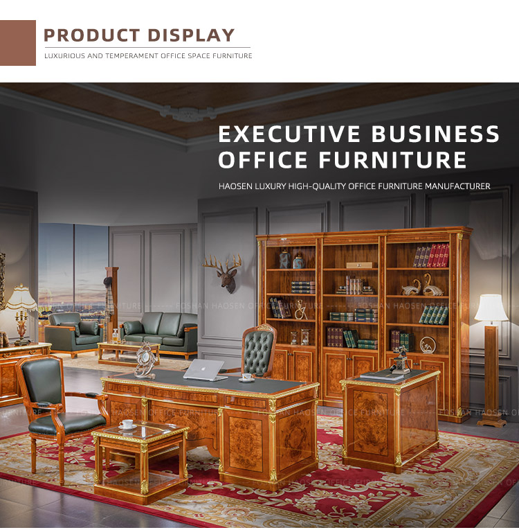premium 0828 office leather Executive furniture escritorio