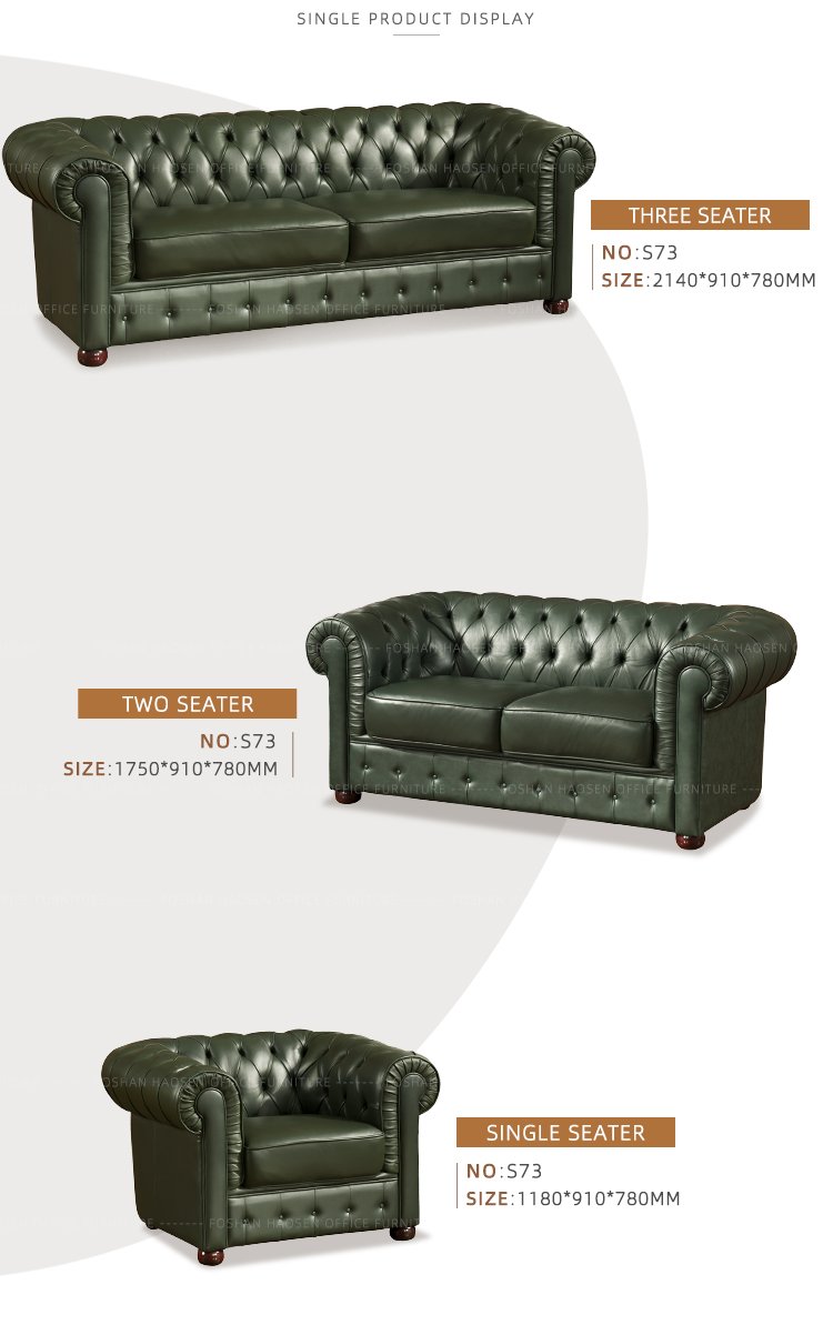 s073# Leather Chesterfield Sofa couch 1+2+3 set sofas