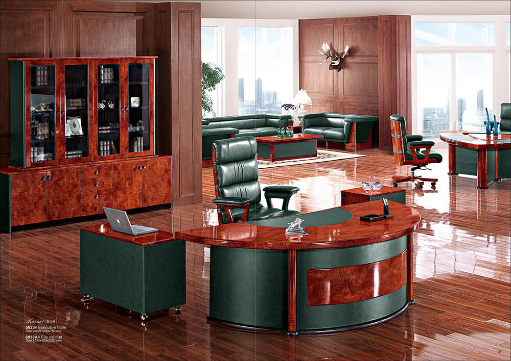 Rolls 6833 L shape Band Walnut CEO Executive Office Table Rolls 6833 L shape Band Walnut CEO Executive Office Table