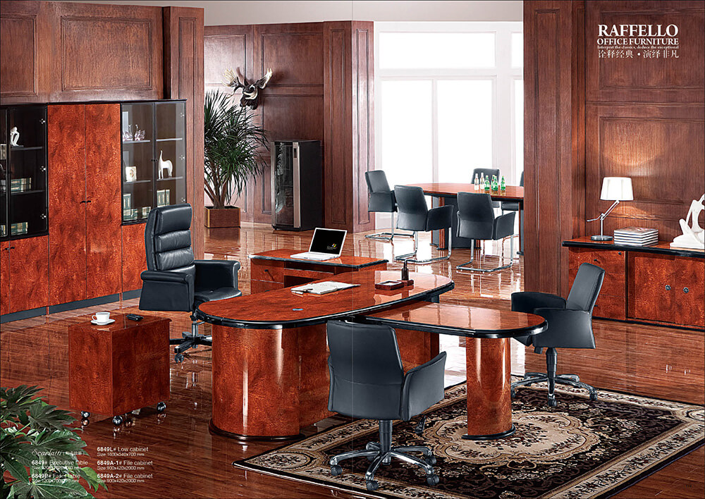 Rolls 6849 Customized Boss Wooden Executive Table HAOSEN