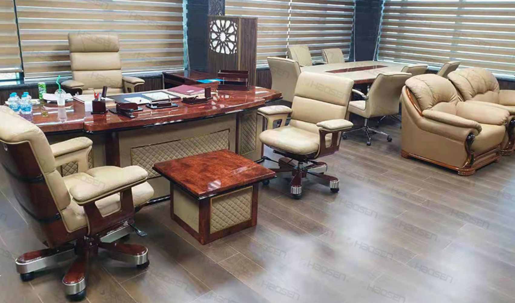 Libyan Government Executive Office Negotiation Room Furniture Desk and Chair